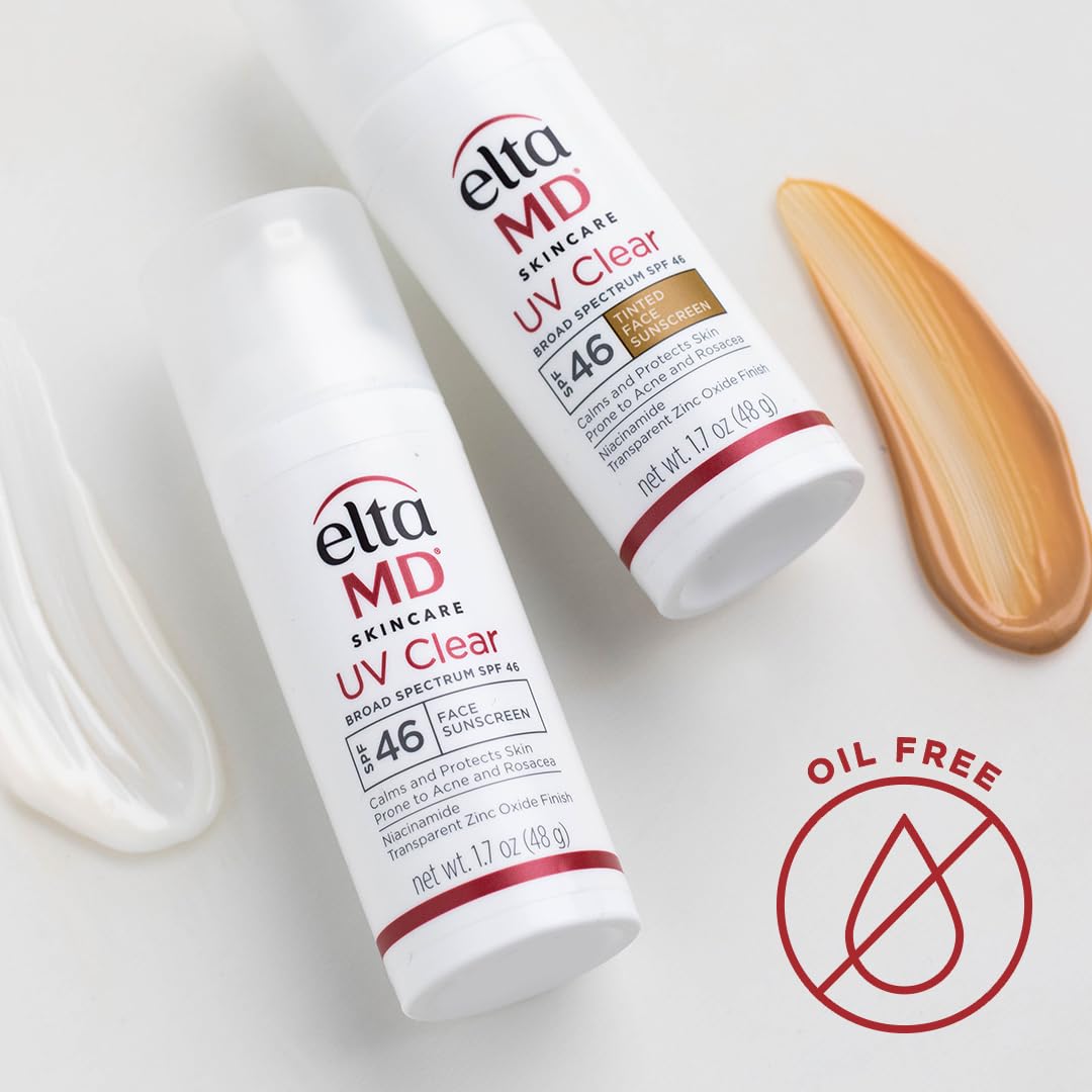 EltaMD UV Clear Face Sunscreen SPF 46 – Oil-Free Zinc Oxide Sunscreen, Dermatologist-Recommended for Sensitive & Acne-Prone Skin (1.7 oz) - Image 5