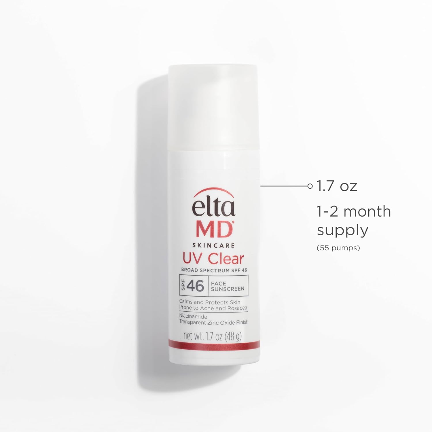 EltaMD UV Clear Face Sunscreen SPF 46 – Oil-Free Zinc Oxide Sunscreen, Dermatologist-Recommended for Sensitive & Acne-Prone Skin (1.7 oz) - Image 11