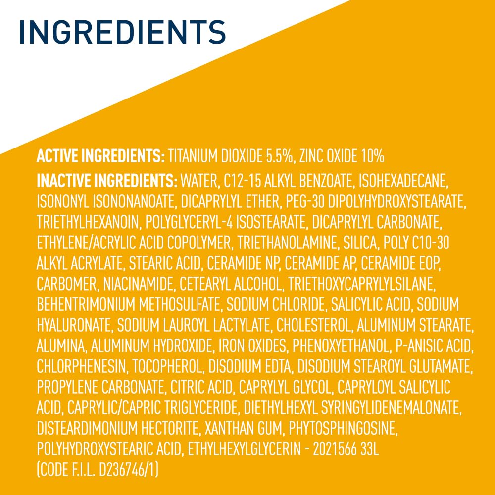 CeraVe Hydrating Mineral Sunscreen SPF 30 with Sheer Tint – Tinted 100% Mineral Face Sunscreen with Zinc Oxide & Titanium Dioxide (1.7 oz) - Image 8