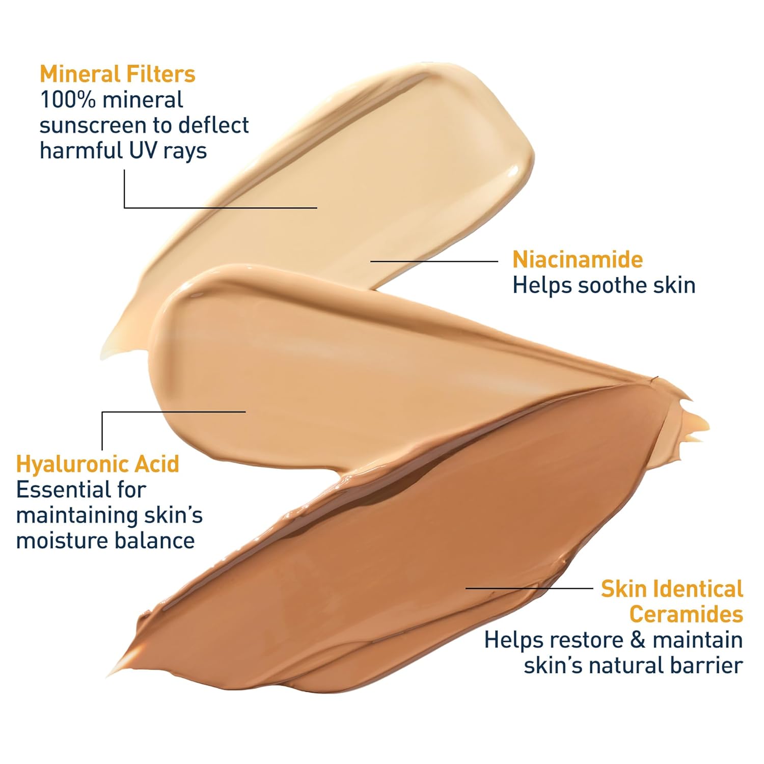 CeraVe Hydrating Mineral Sunscreen SPF 30 with Sheer Tint – Tinted 100% Mineral Face Sunscreen with Zinc Oxide & Titanium Dioxide (1.7 oz) - Image 3
