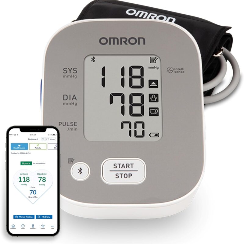 OMRON Bronze Upper Arm Blood Pressure Monitor – Clinically Validated BP Machine with Bluetooth & OMRON Connect App (BP5150)