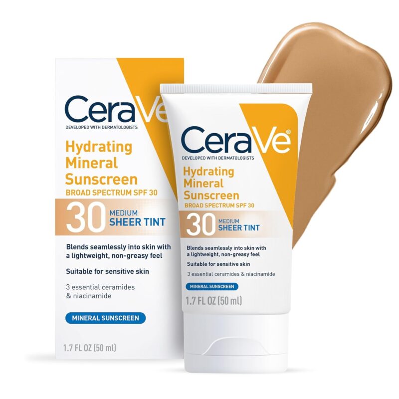 CeraVe Hydrating Mineral Sunscreen SPF 30 (Sheer Tint) – Dermatologist Review