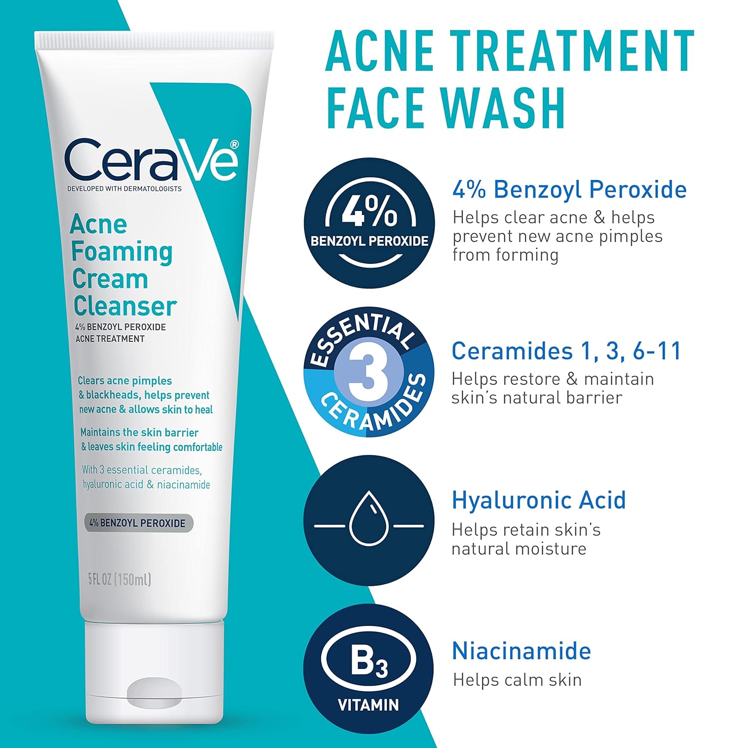 🧴 CeraVe Acne Skin Care Set (4-Step Complete Acne Routine) - Image 3