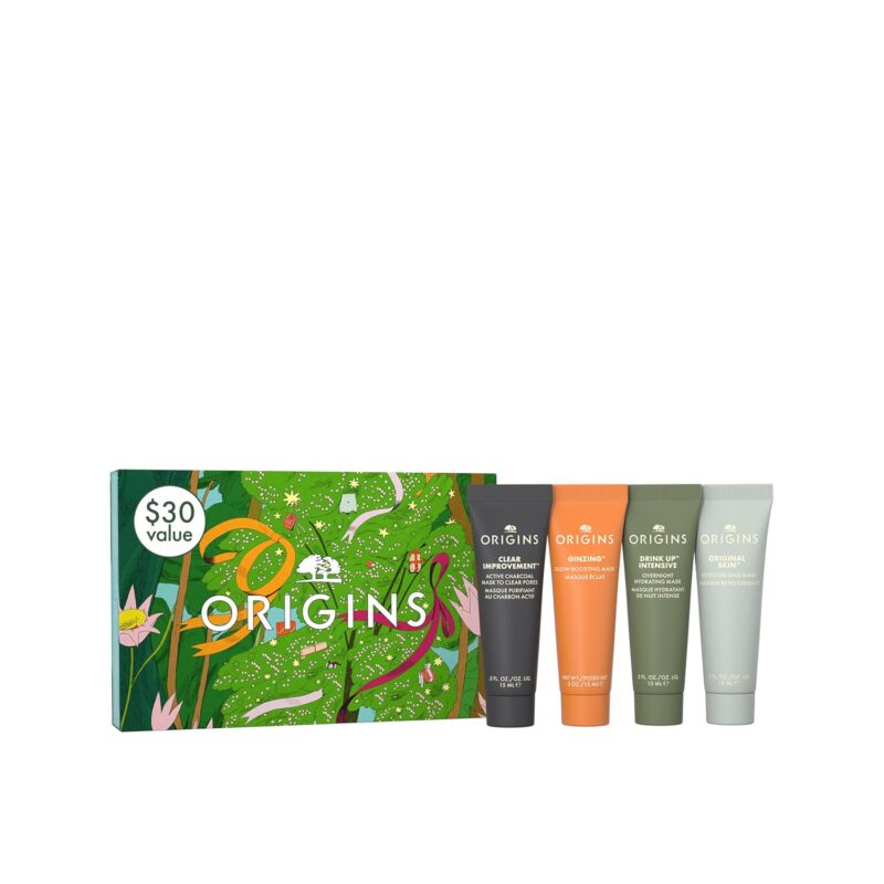 Origins Multi-Maskers Skin Care Set | Four Mini Travel Size Essentials | Limited Edition Holiday Gift Set