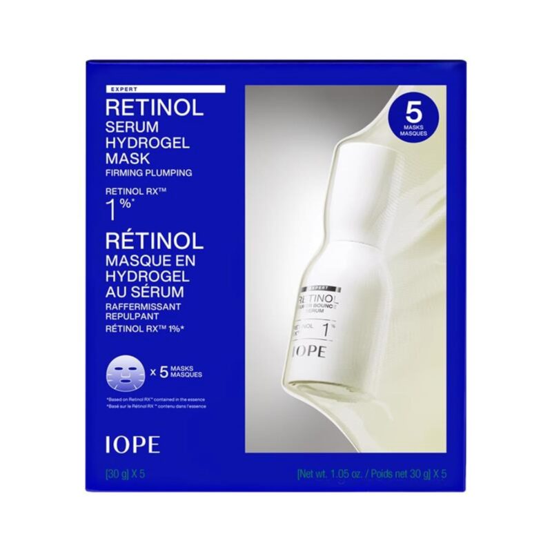 IOPE Expert Retinol Serum Gel Mask - High-Performance Hydrogel Face Mask with Retinol - Visibly Firms, Refines Pores, and Boosts Radiance - Intensive Anti-Aging Treatment